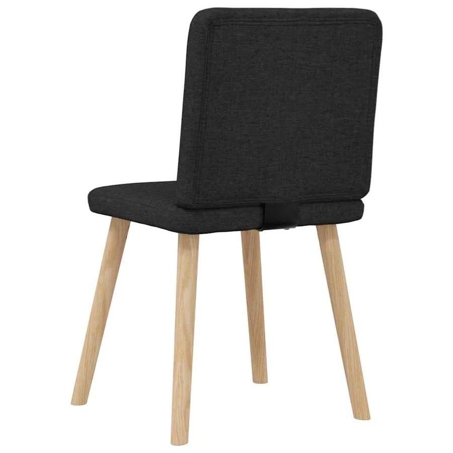 Chaises à manger lot de 4 noir tissu - 6