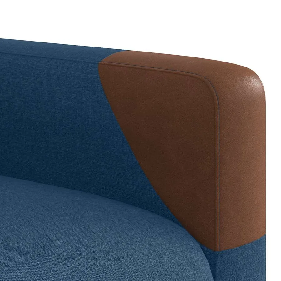 Fauteuil inclinable de massage électrique bleu tissu - 12