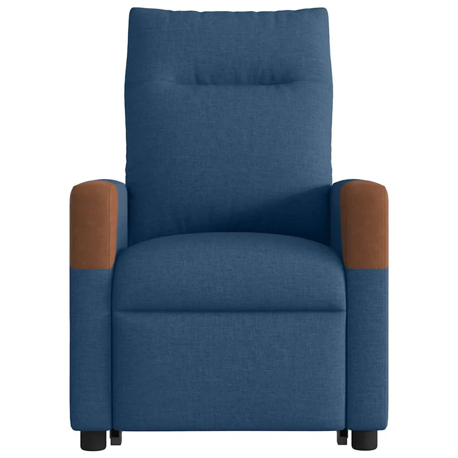 Fauteuil inclinable de massage électrique bleu tissu - 5