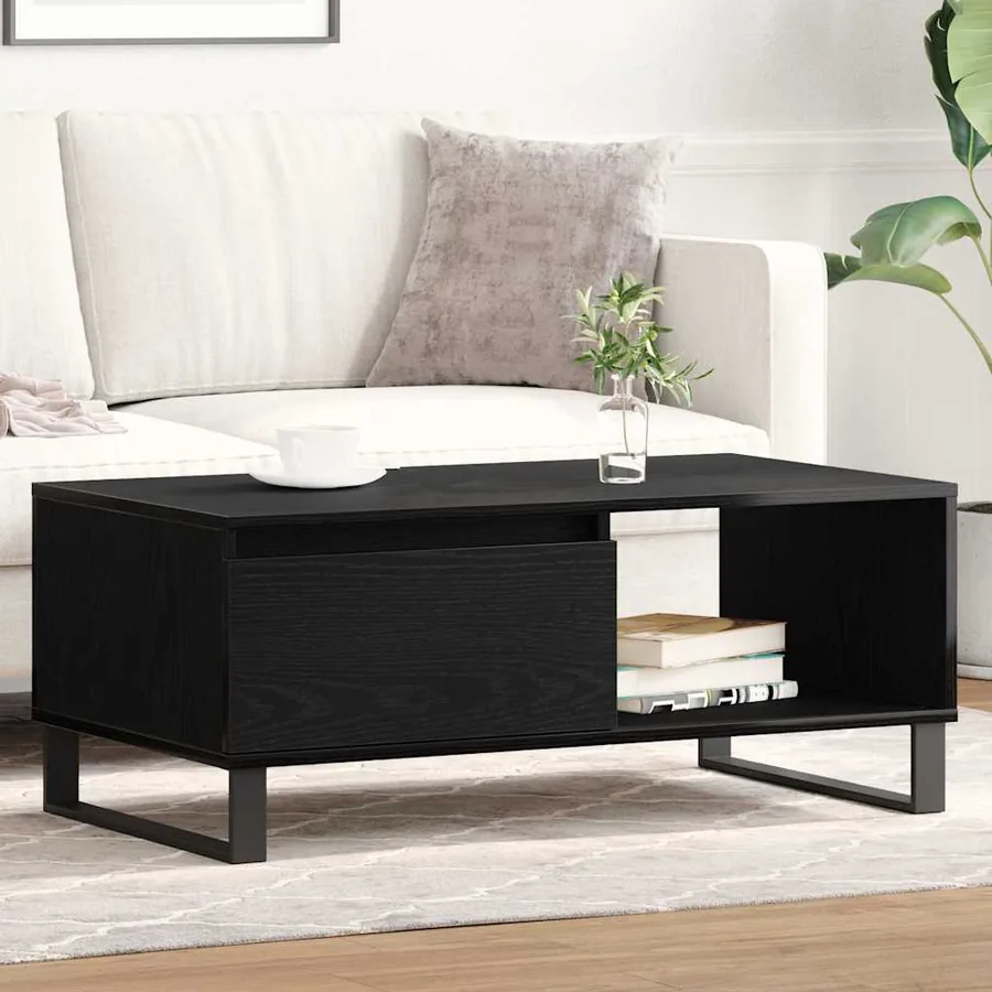 Table basse Chêne noir 90 x 50 x 36,5 cm Bois d'ingénierie