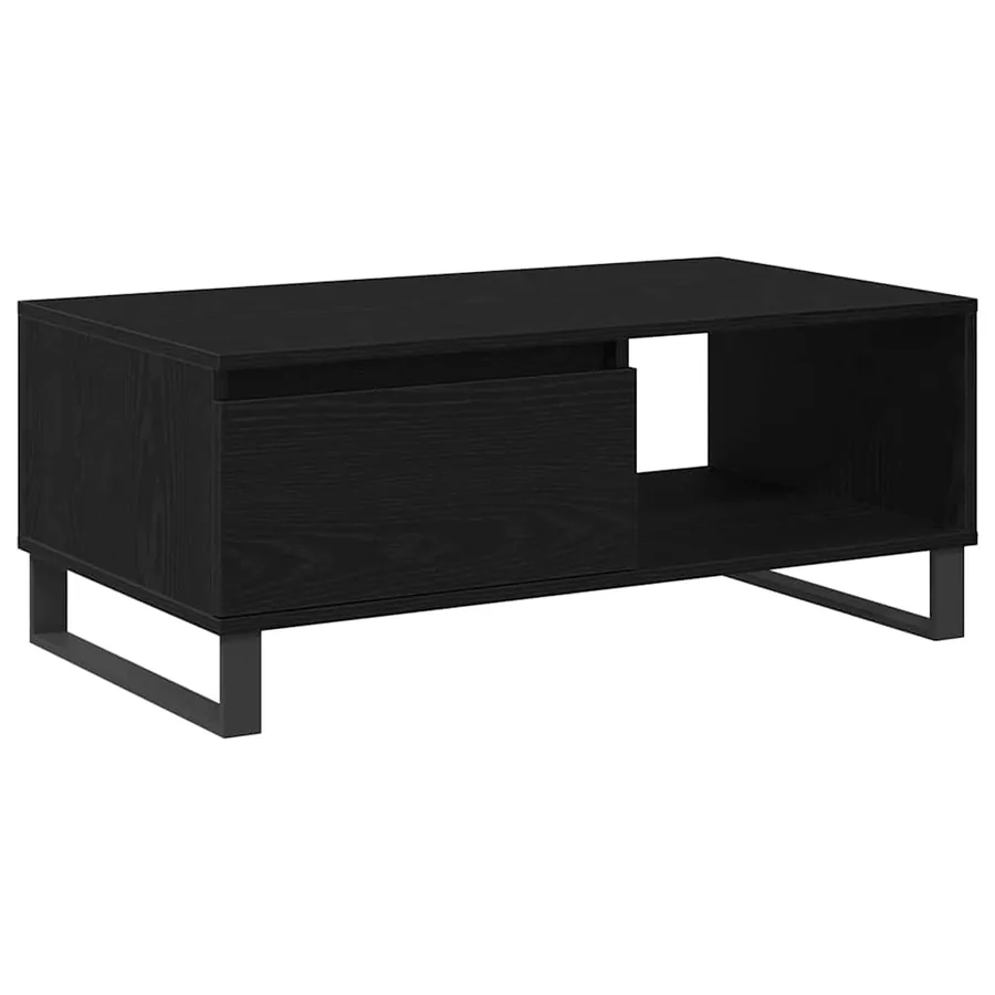 Table basse Chêne noir 90 x 50 x 36,5 cm Bois d'ingénierie - 2