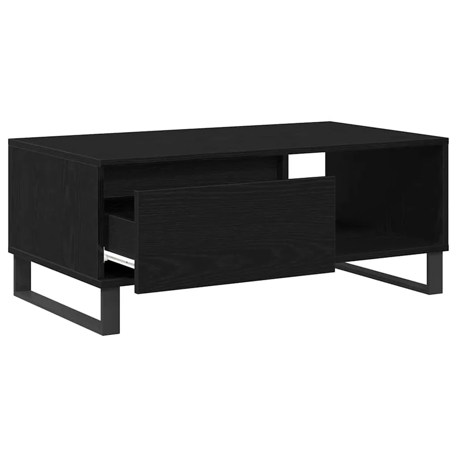 Table basse Chêne noir 90 x 50 x 36,5 cm Bois d'ingénierie - 5