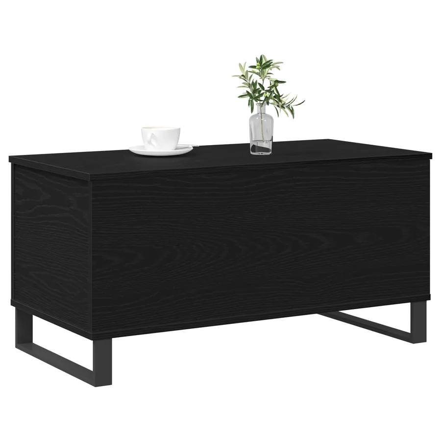 Table basse Chêne noir 90 x 44,5 x 45 cm Bois d'ingénierie - 2