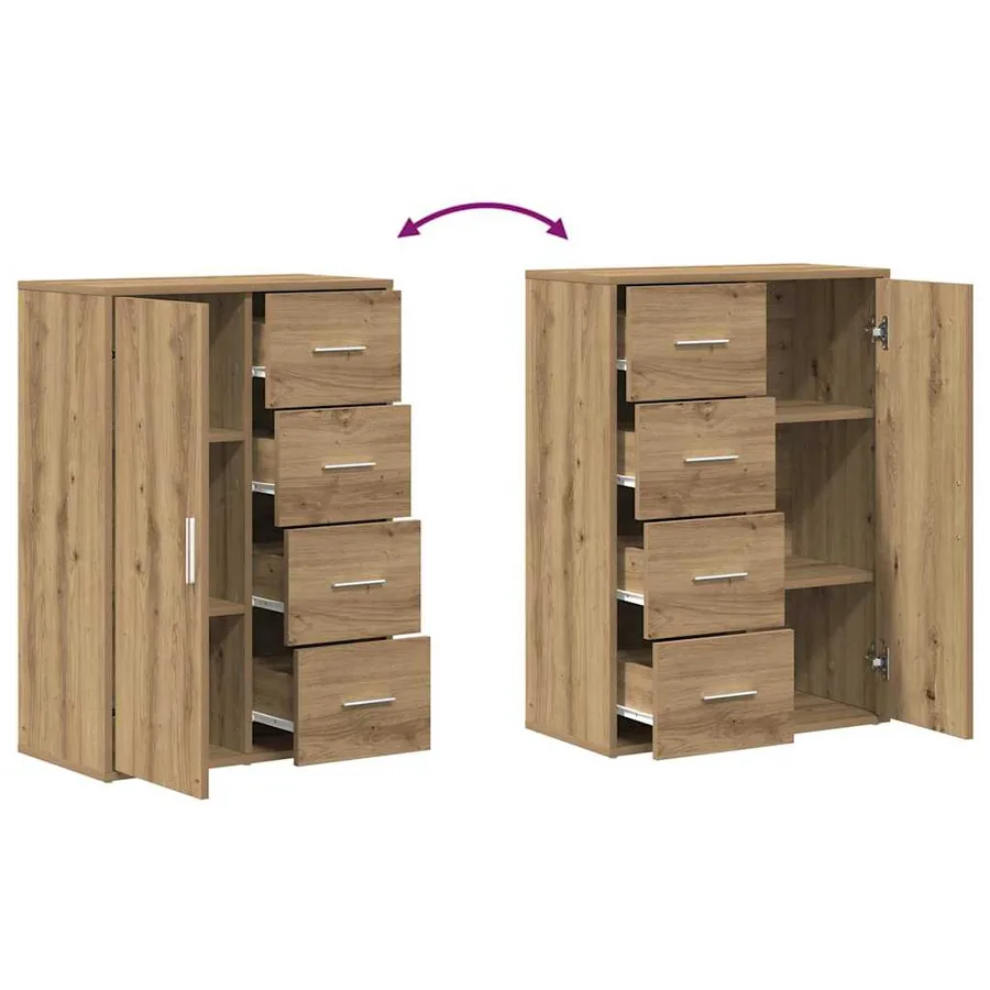 Buffet Chêne artisanal 60 x 31 x 84 cm Bois d'ingénierie - 7