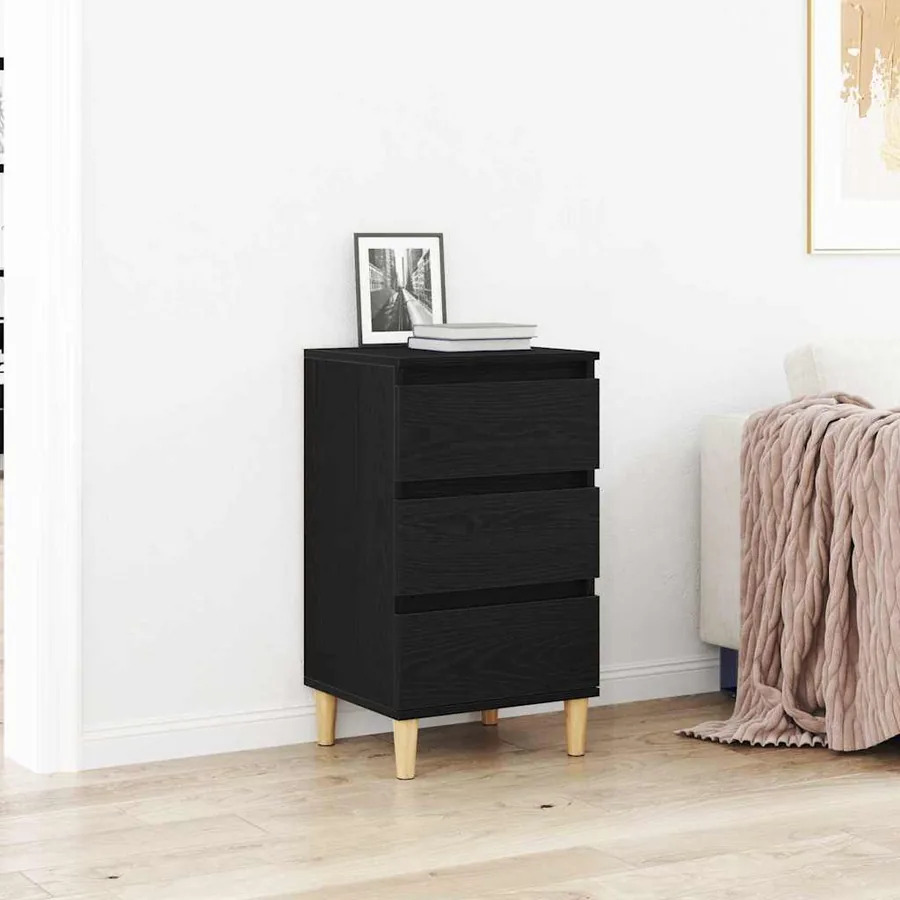 Cabinet de chevet Chêne noir 40 x 35 x 70 cm Bois d'ingénierie