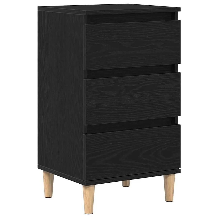 Cabinet de chevet Chêne noir 40 x 35 x 70 cm Bois d'ingénierie - 2