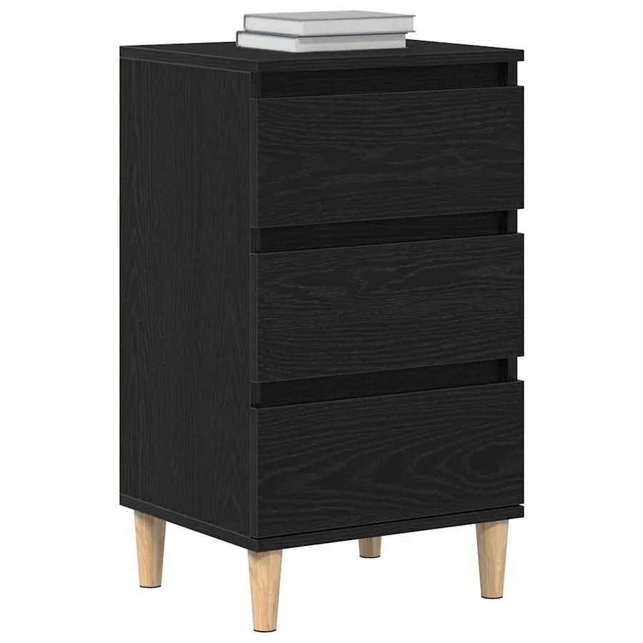 Cabinet de chevet Chêne noir 40 x 35 x 70 cm Bois d'ingénierie - 3