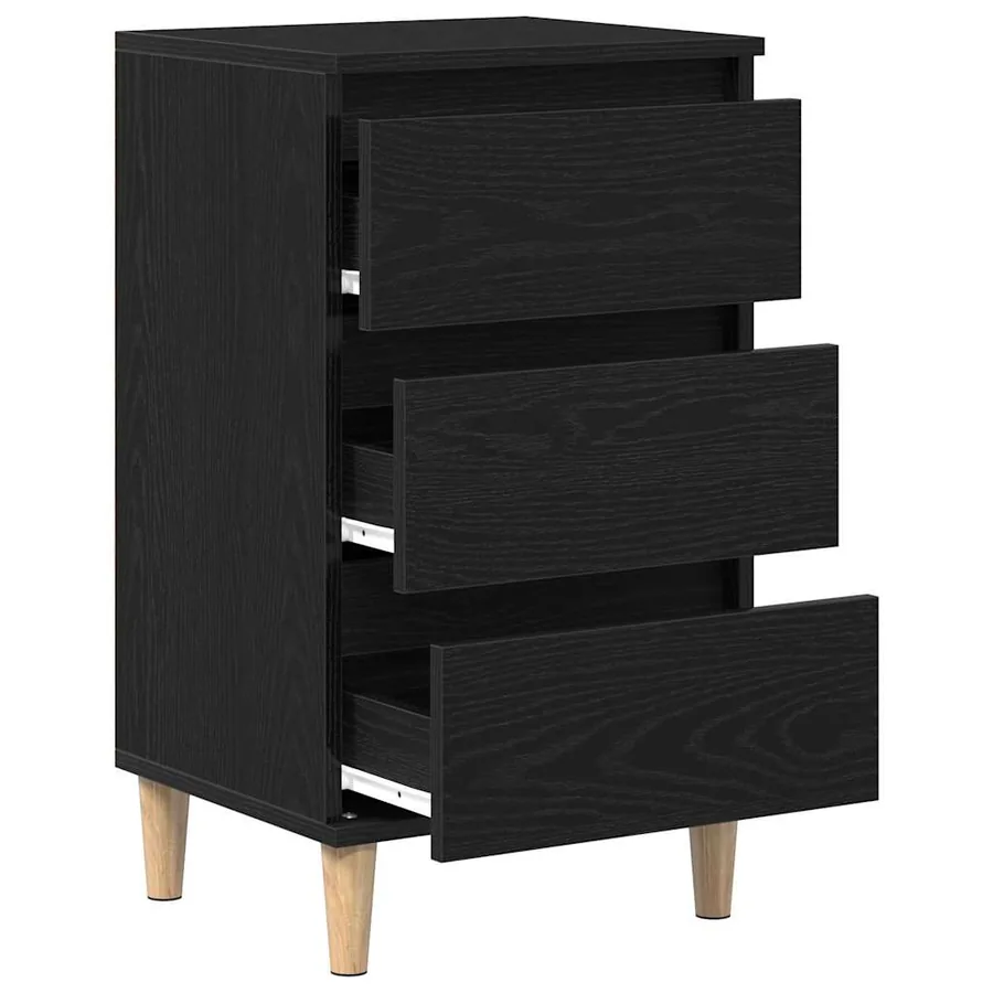 Cabinet de chevet Chêne noir 40 x 35 x 70 cm Bois d'ingénierie - 5