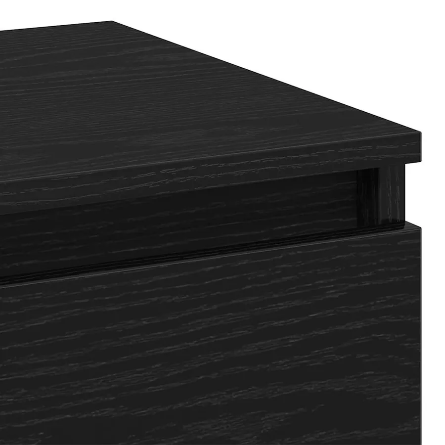 Cabinet de chevet Chêne noir 40 x 35 x 70 cm Bois d'ingénierie - 9