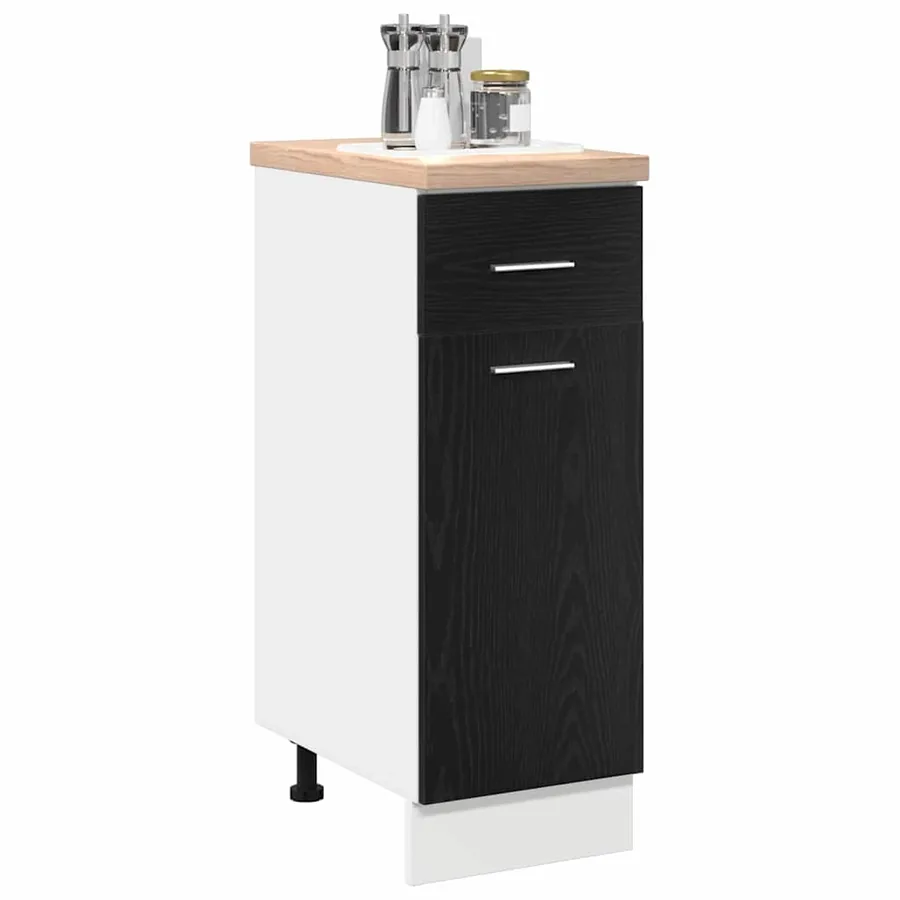 Armoire suspendue avec tiroir Chêne noir 30 x 46 x 81,5 cm - 3