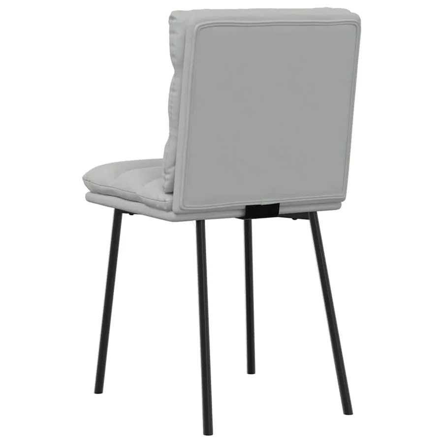 Chaises à manger lot de 6 gris clair velours - 6