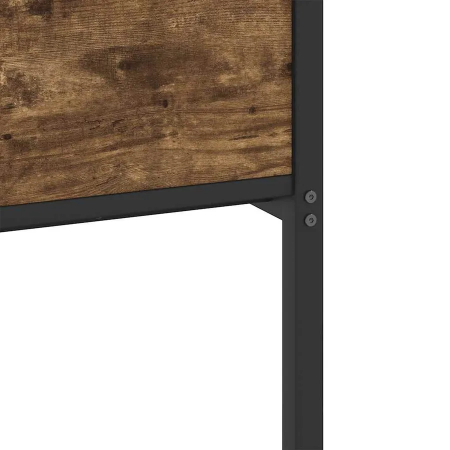 Cadre de lit sans matelas chêne fumé 90x190cm bois d'ingénierie - 10