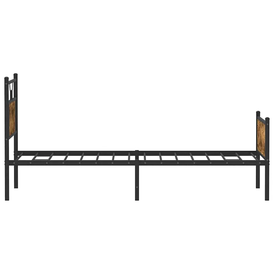 Cadre de lit sans matelas chêne fumé 90x190cm bois d'ingénierie - 7