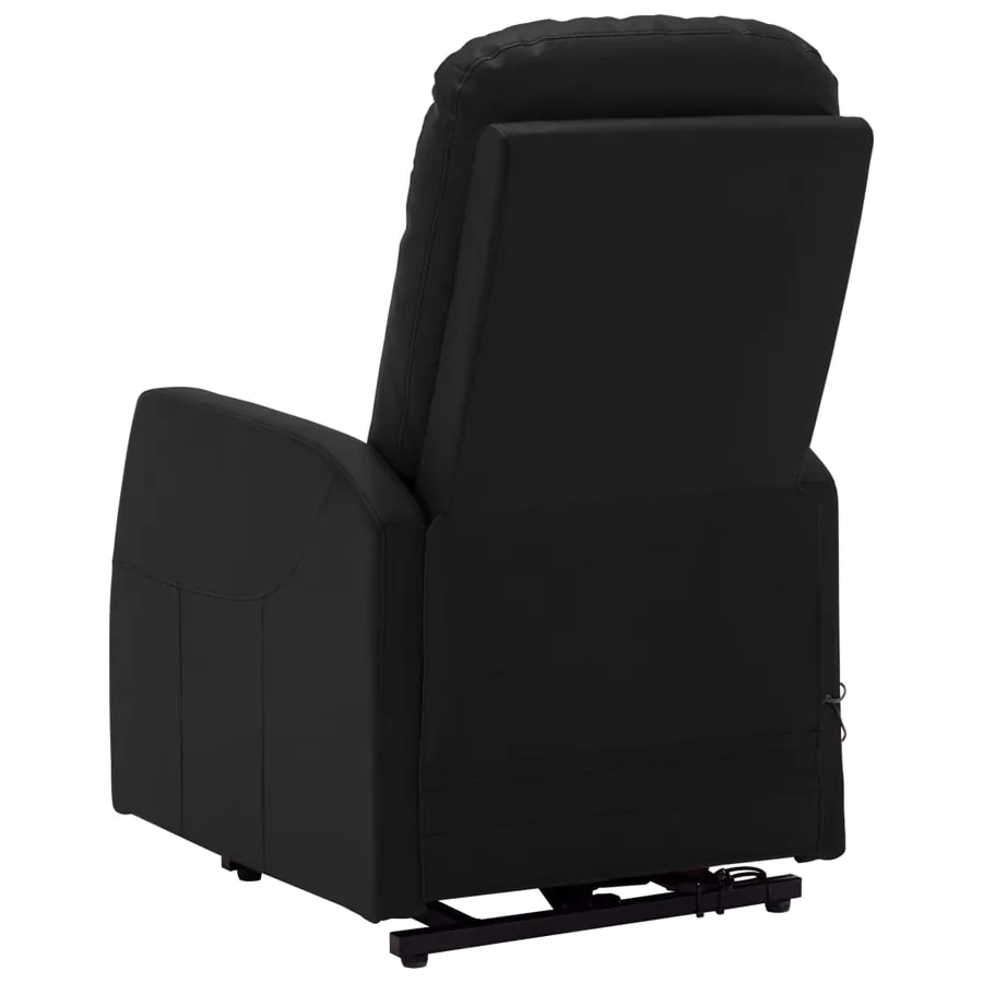 Fauteuil de massage Noir Similicuir - 5