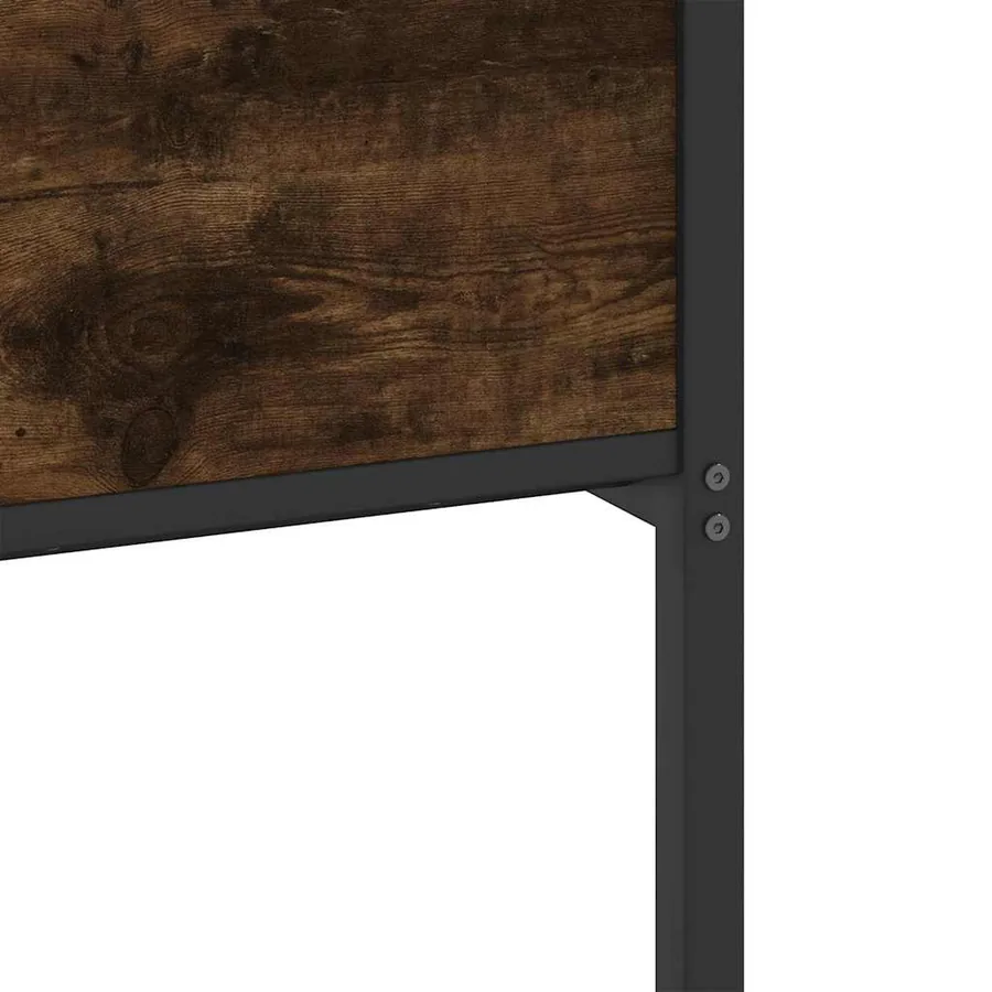 Cadre de lit sans matelas chêne fumé 120x200 cm bois ingénierie - 10