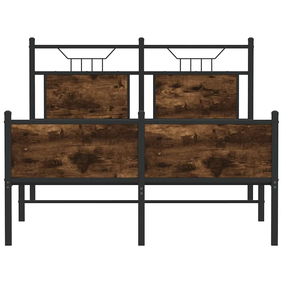 Cadre de lit sans matelas chêne fumé 120x200 cm bois ingénierie - 6