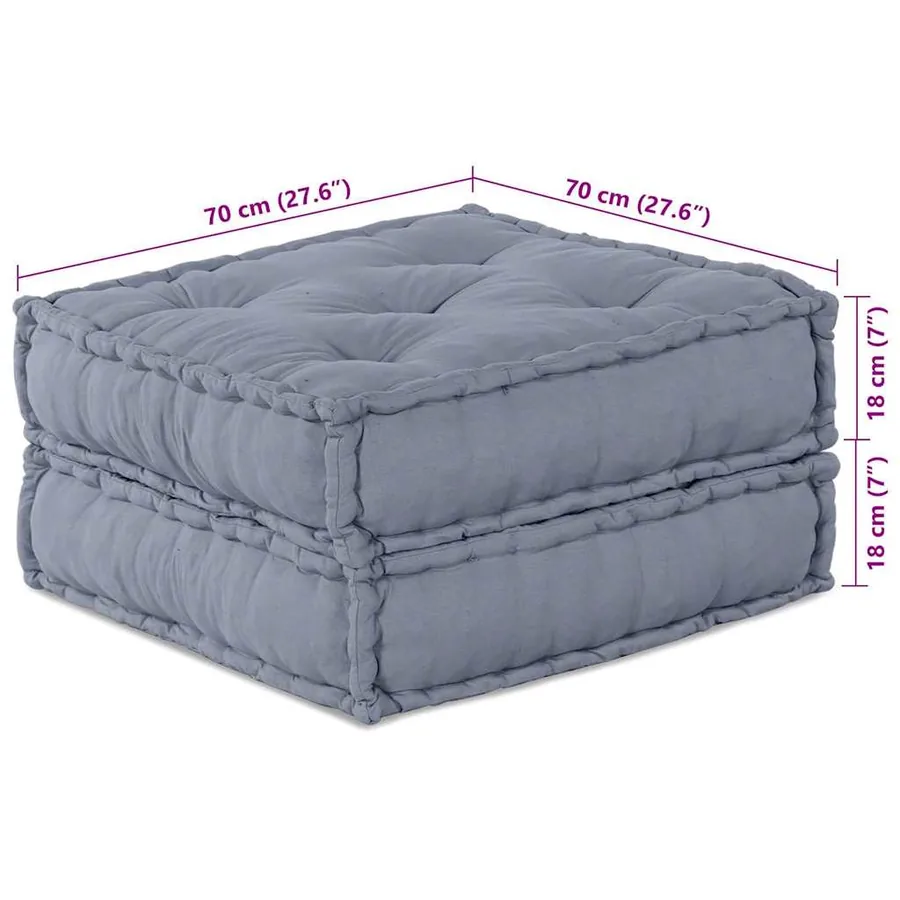 Unité de canapé modulaire Gris 70 x 70 x 36 cm Tissu - 8