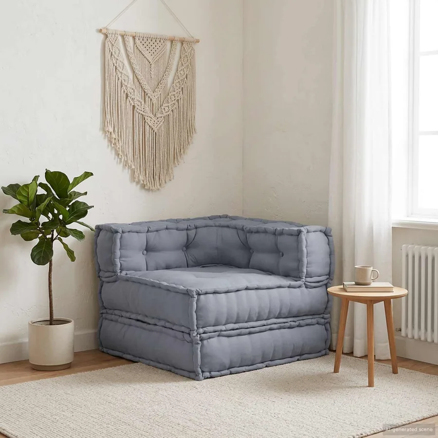 Unité de canapé modulaire Gris 70 x 70 x 56 cm Tissu
