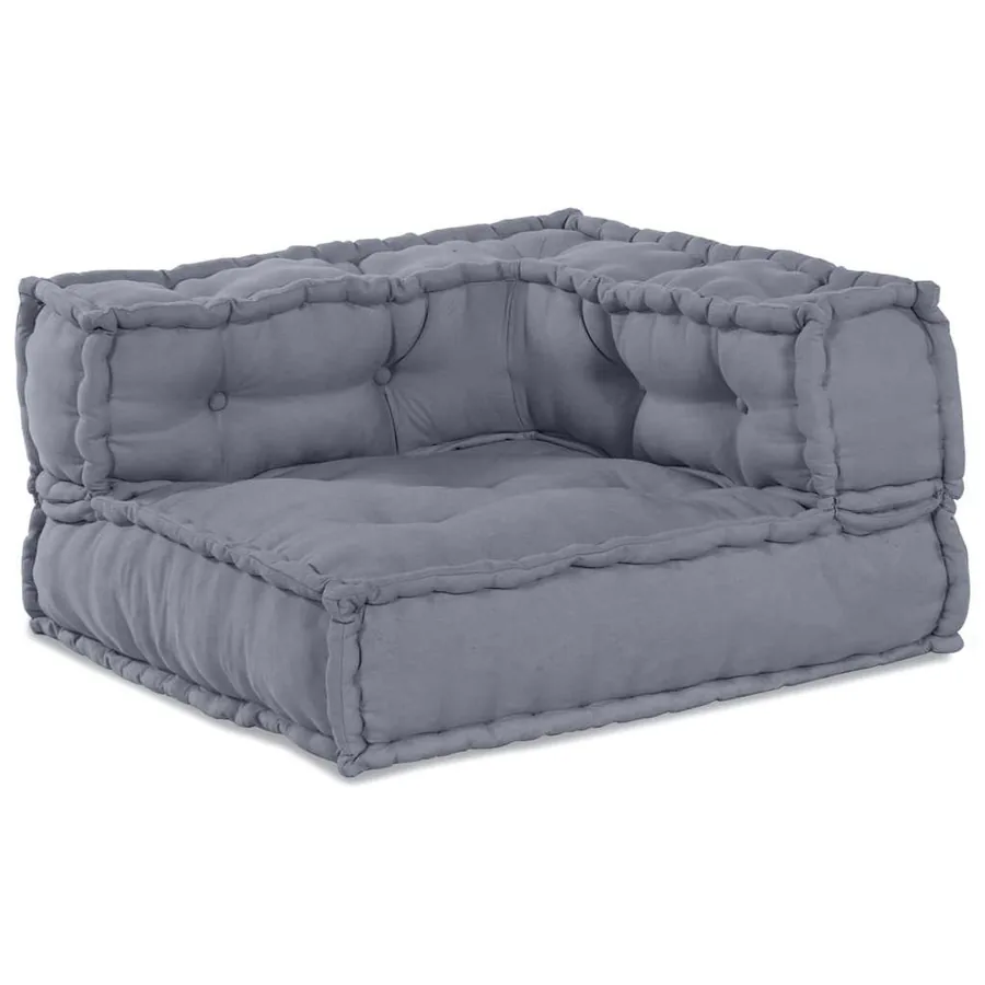 Unité de canapé modulaire Gris 70 x 70 x 56 cm Tissu - 6