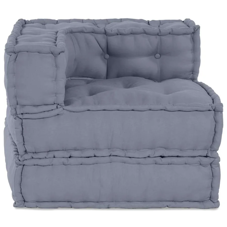 Unité de canapé modulaire Gris 70 x 70 x 56 cm Tissu - 9