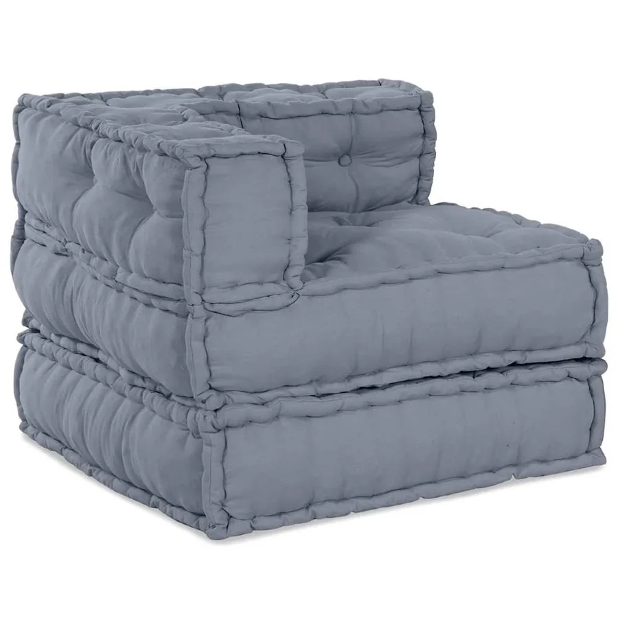 Unité de canapé modulaire 4 pcs Gris Tissu - 2