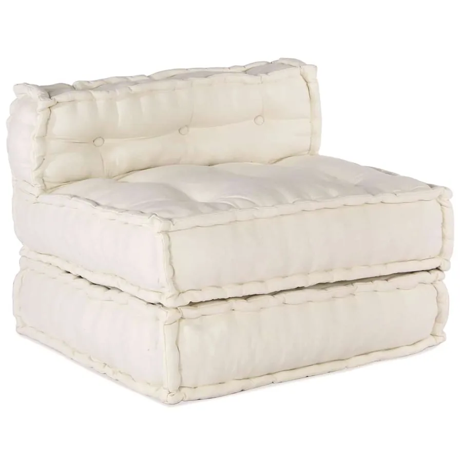 Unité de canapé modulaire 4 pcs Crème Tissu - 5