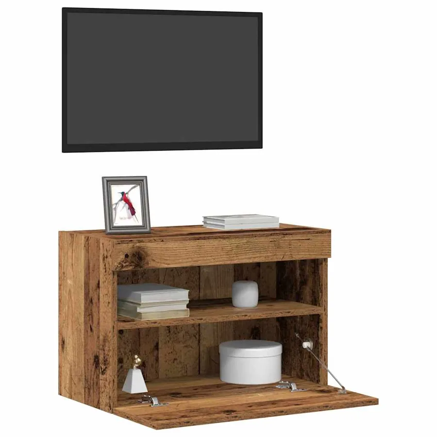 Meuble TV mural Bois ancien 60 x 30 x 40 cm Bois d'ingénierie - 3