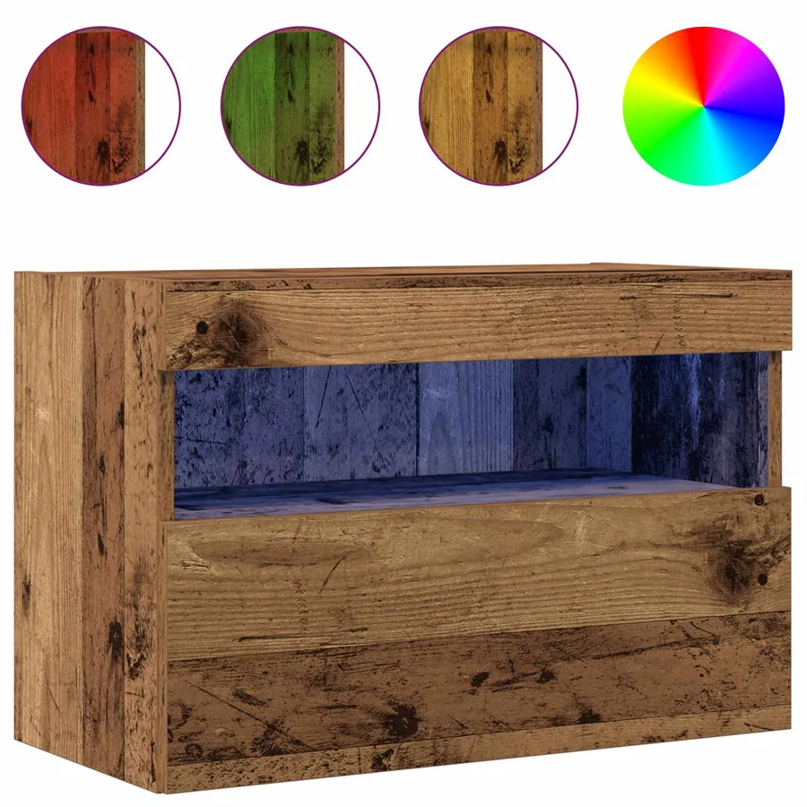Meuble TV mural Bois ancien 60 x 30 x 40 cm Bois d'ingénierie - 4