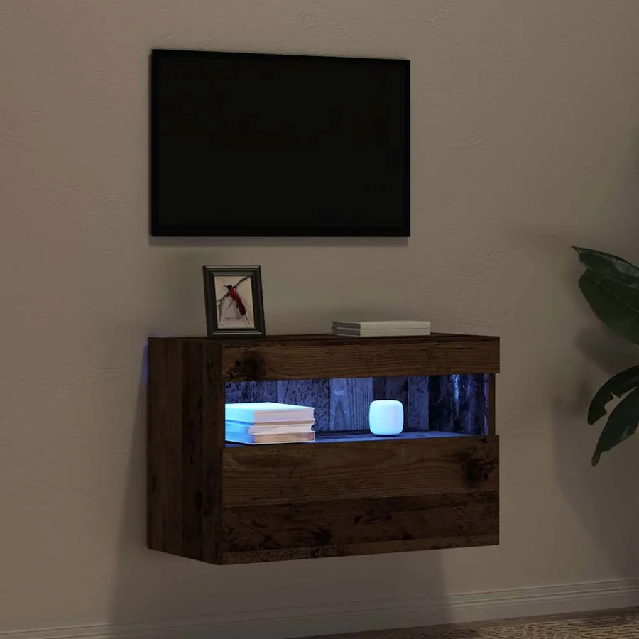 Meuble TV mural Bois ancien 60 x 30 x 40 cm Bois d'ingénierie - 6
