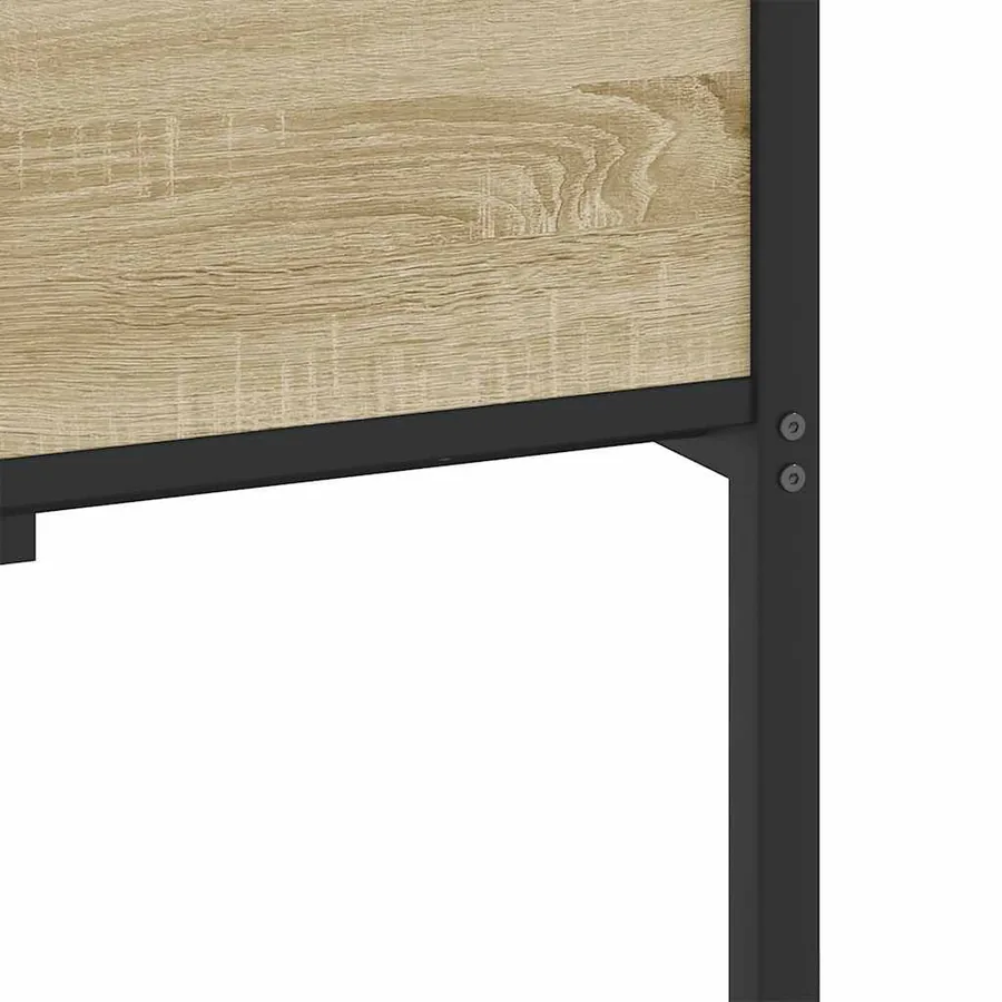 Cadre de lit sans matelas chêne sonoma 90x190 cm - 10
