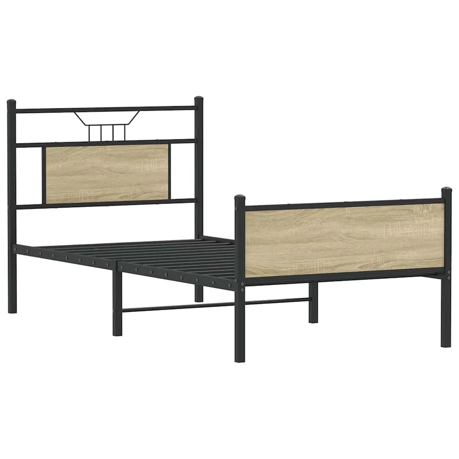 Cadre de lit sans matelas chêne sonoma 90x190 cm - 3