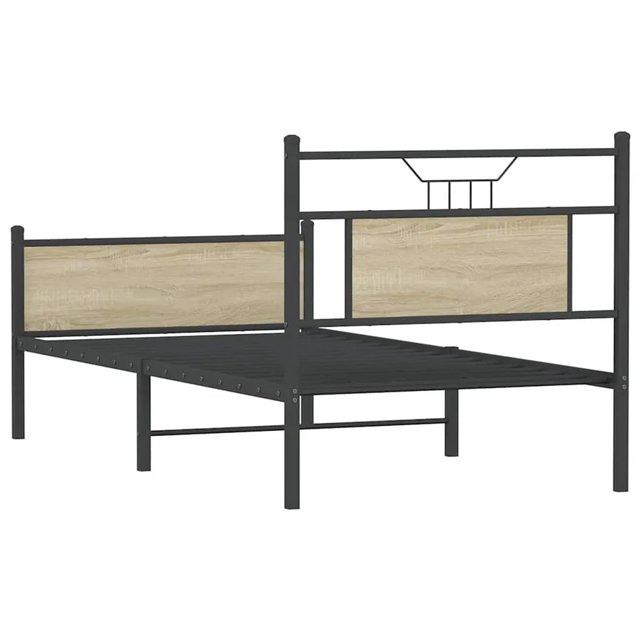Cadre de lit sans matelas chêne sonoma 90x190 cm - 8