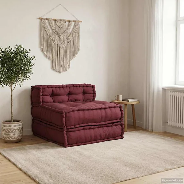 Canapé modulaire marron 70x70x54 tissu