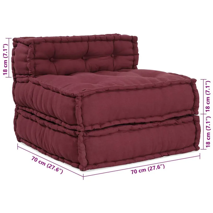 Canapé modulaire marron 70x70x54 tissu - 14
