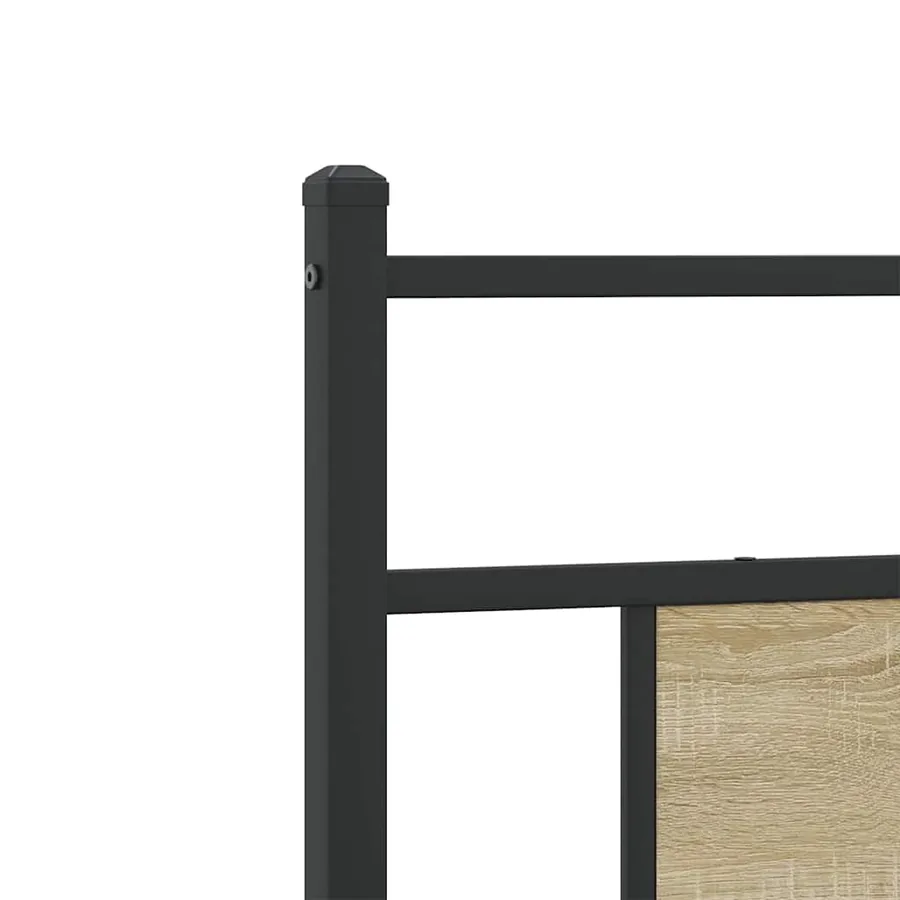 Cadre de lit sans matelas chêne sonoma 75x190 cm - 9