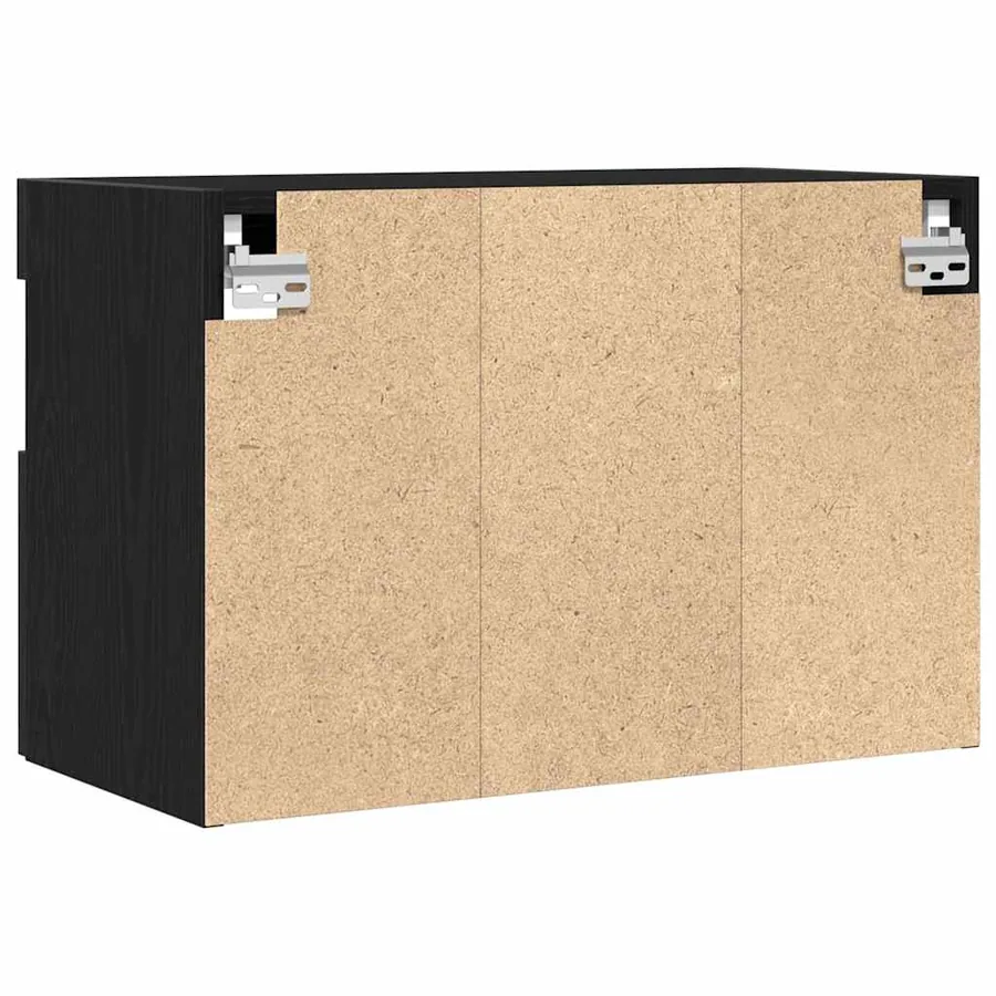 Meuble TV mural Chêne noir 60 x 30 x 40 cm Bois d'ingénierie - 11
