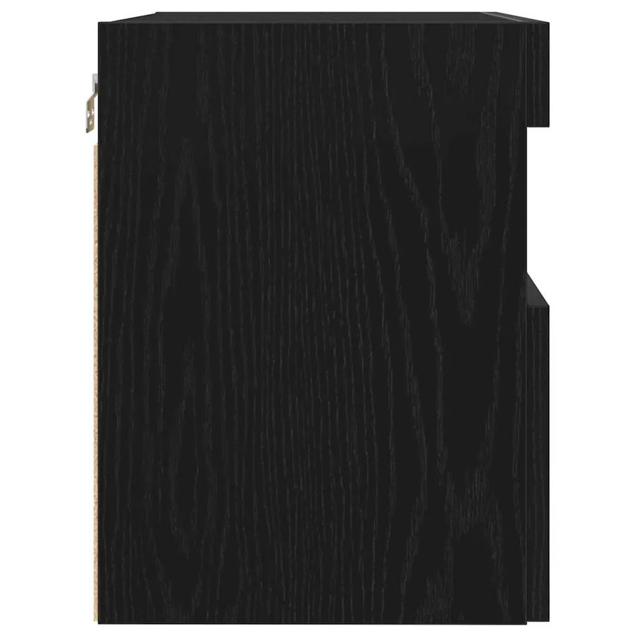 Meuble TV mural Chêne noir 60 x 30 x 40 cm Bois d'ingénierie - 8