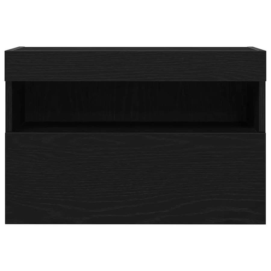 Meuble TV mural Chêne noir 60 x 30 x 40 cm Bois d'ingénierie - 9