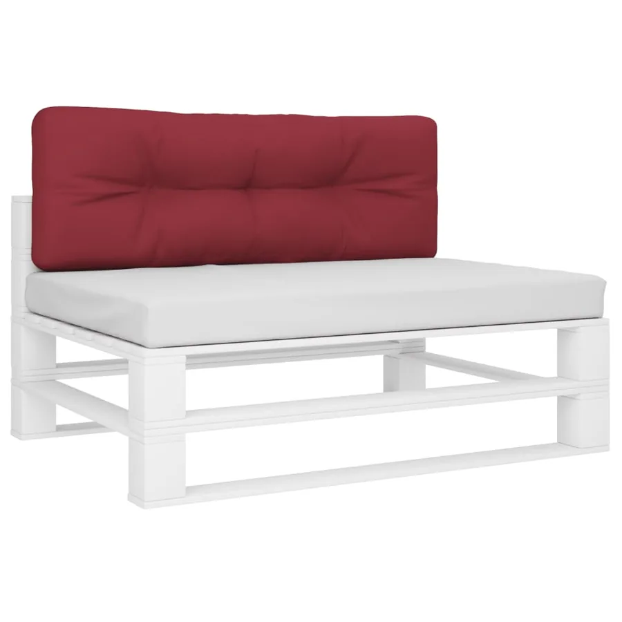 Coussin de palette rouge bordeaux 120x40x12 cm tissu - 3