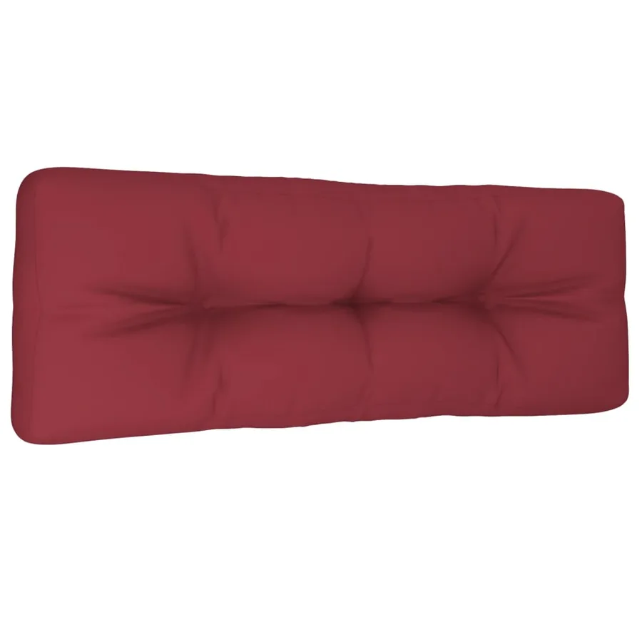Coussin de palette rouge bordeaux 120x40x12 cm tissu - 4