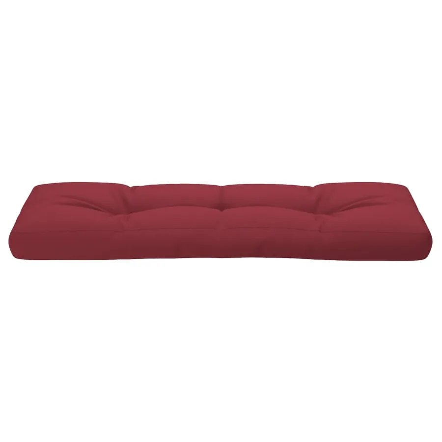 Coussin de palette rouge bordeaux 120x40x12 cm tissu - 5