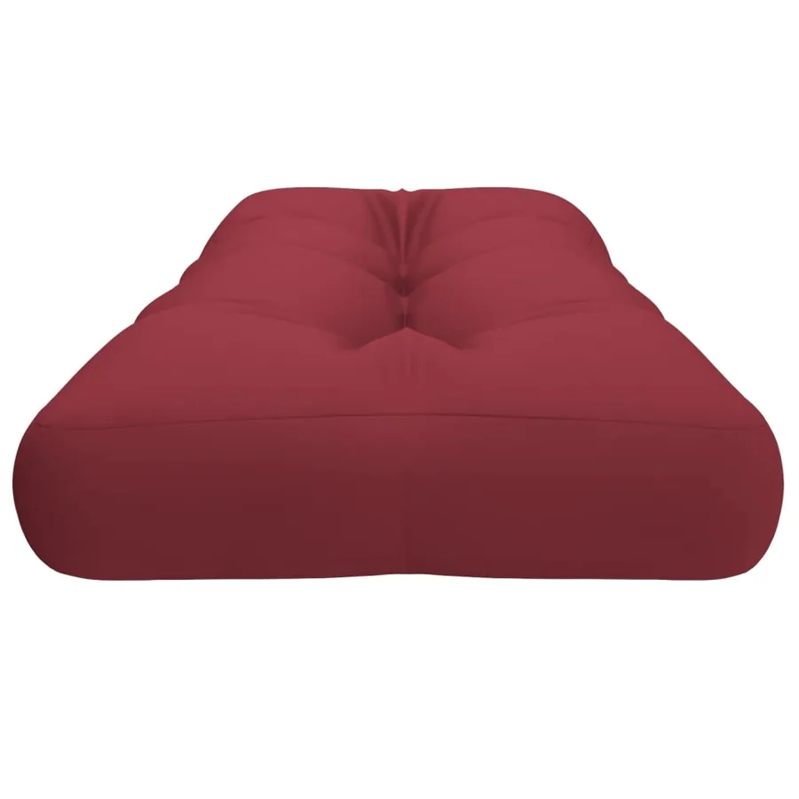 Coussin de palette rouge bordeaux 120x40x12 cm tissu - 6