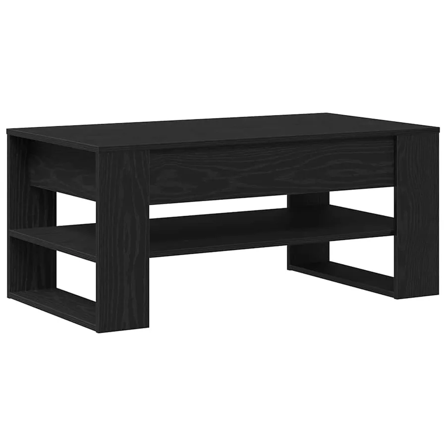 Table basse Chêne noir 102 x 55 x 45 cm Bois d'ingénierie - 2