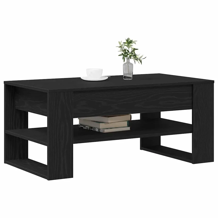 Table basse Chêne noir 102 x 55 x 45 cm Bois d'ingénierie - 3