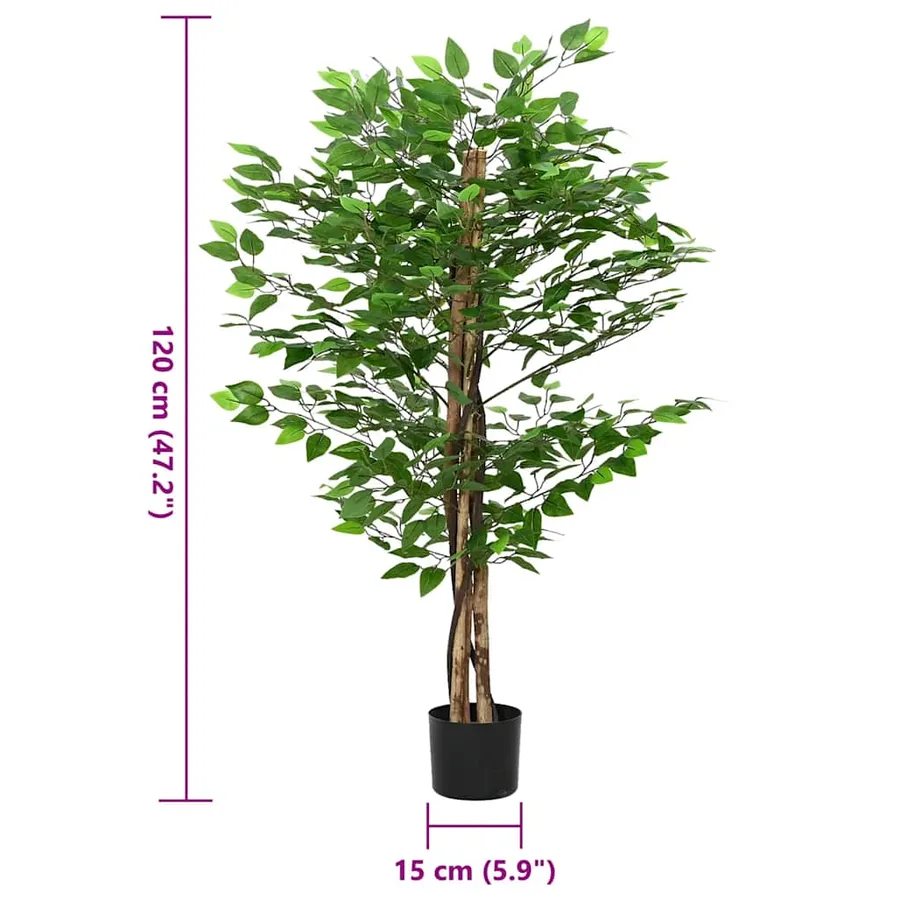 Plante artificielle ficus 788 feuilles 120 cm vert - 5