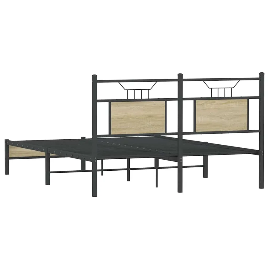 Cadre de lit sans matelas chêne sonoma 140x200 cm - 8