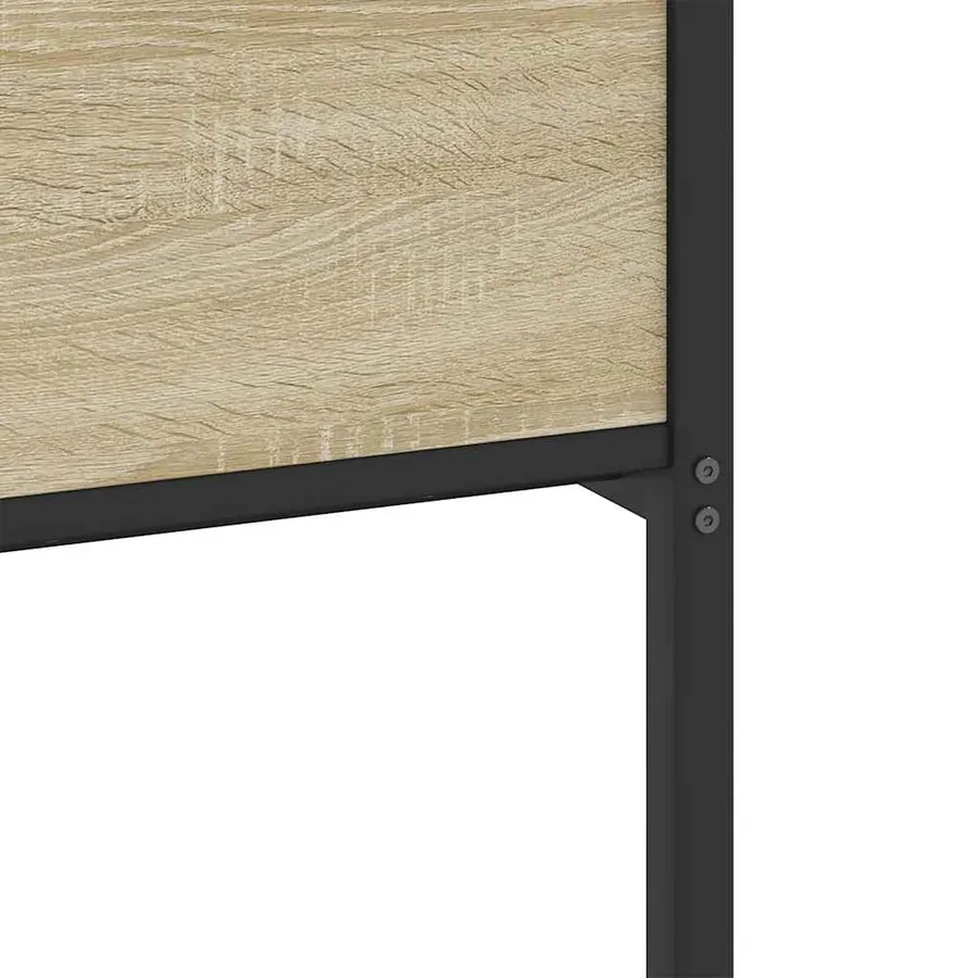 Cadre de lit en métal sans matelas chêne sonoma 200x200 cm - 10