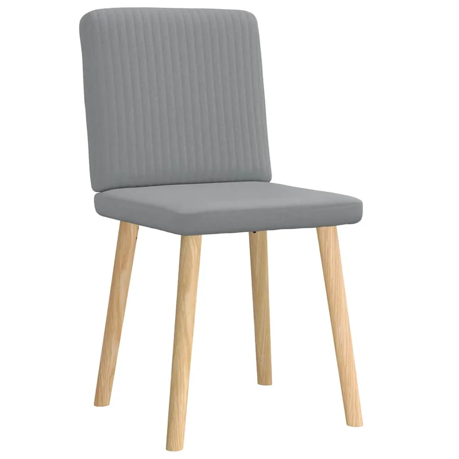 Chaises à manger lot de 2 gris clair tissu - 3