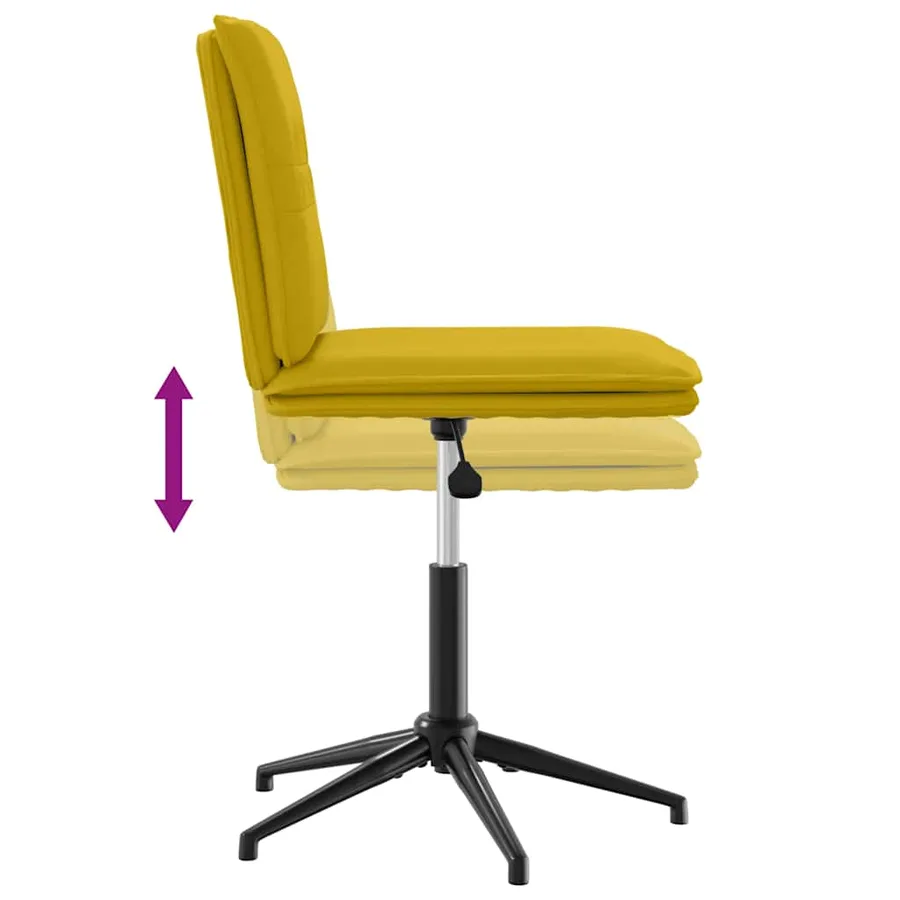 Chaises à manger lot de 2 Jaune Velours - 7