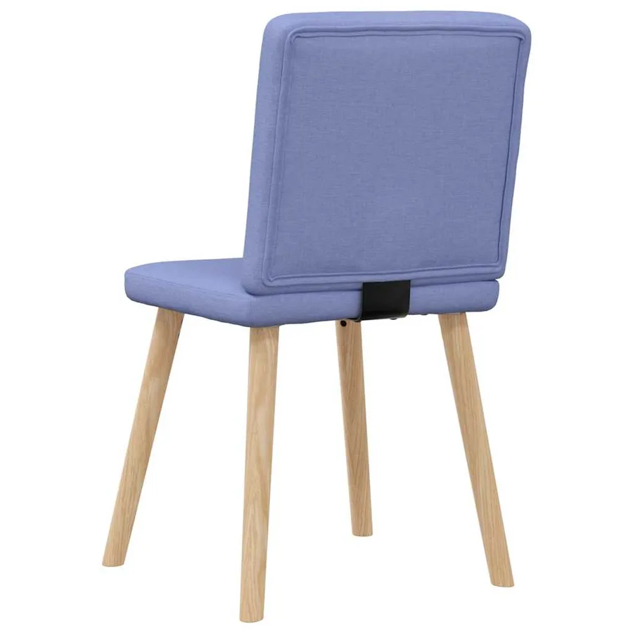 Chaises à manger lot de 6 bleu jean tissu - 6